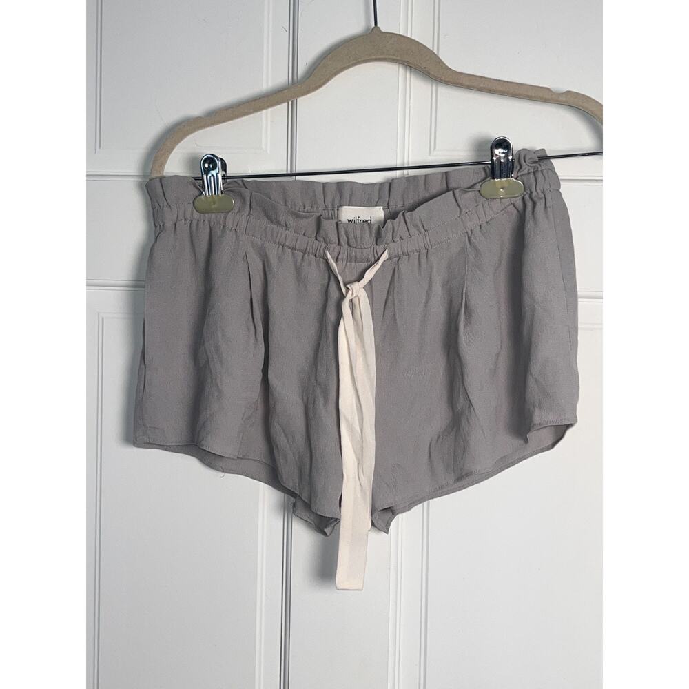 Wilfred Aritzia Women's Gray Drawstring Shorts Size Small Elastic Waist Flowy